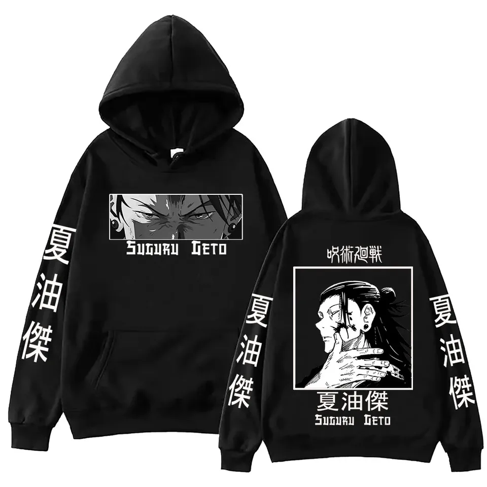 Anime jujutsu kaisen Suguru geto mikina harajuku hip hop pullover tops fanúšikovia darček