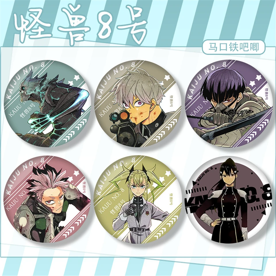 Anime Kaiju číslo osem č. 8 Kafka Sagami Kenshin Cosplay kostým odznak pin spte cínová doska broš