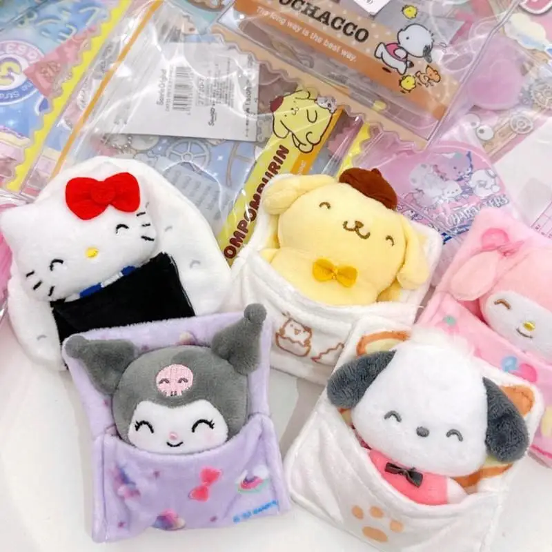 Anime karikatúra New Sanrios plyšový prívesok Hello Kitty Kuromi Cinnamoroll Cure Doll Convence Store Rices Rices Roll Series