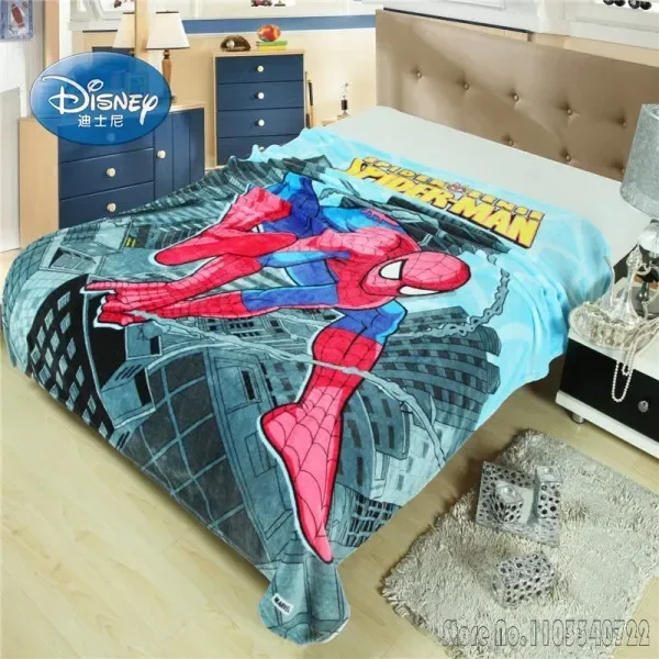 Anime karikatúra Spiderman Avengers Prikrývka pre chlapcov Darček Darček na posteľ/pohovka hodí 150x200cm spálne dekorácie flanelové prikrývky