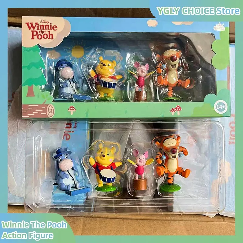Anime karikatúra Winnie the Pooh akčná figúrka hračky pooh medveď Tigger Eeyore Piglet Action figure Doll Hračky vianočný darček