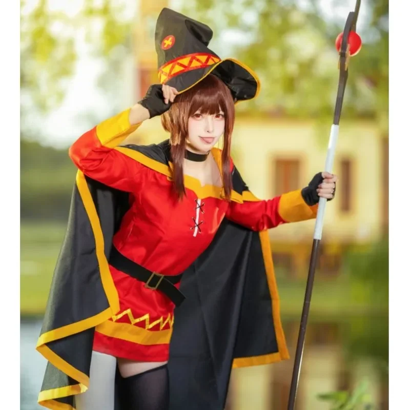 Anime Konosuba Megumin Cosplay kostýmy Božie požehnanie na tomto nádhernom svetovom kostýmoch Halloween pre ženy