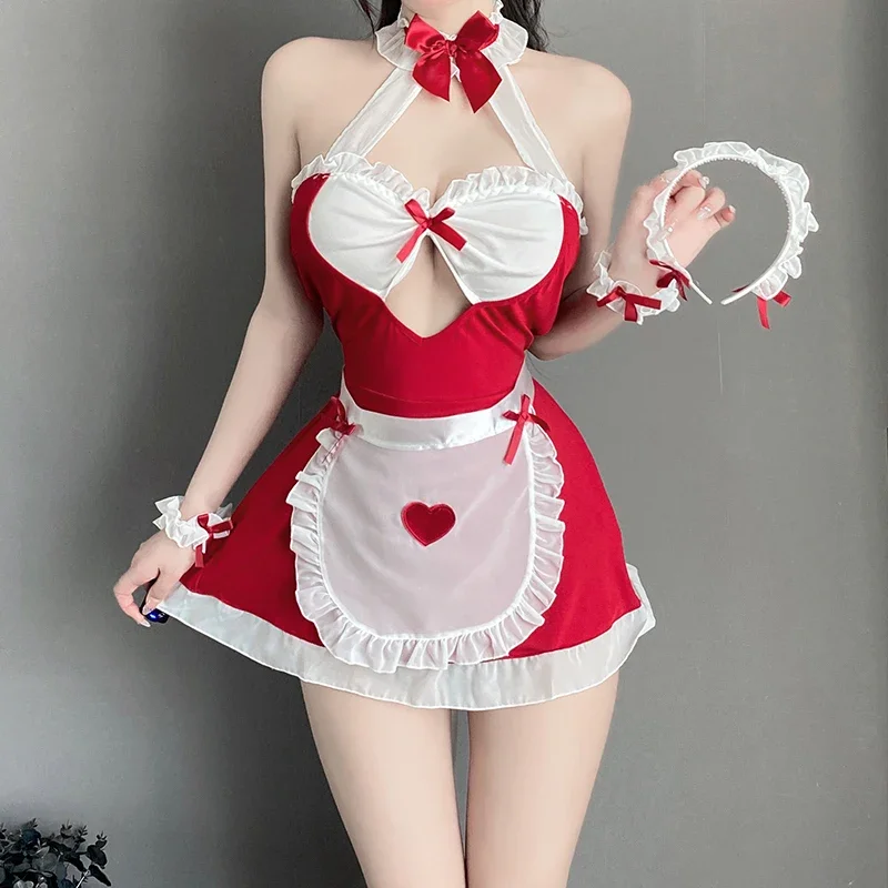 Anime lolita slúžka Uniforn Sexy spodná bielizeň Ženy Role hra Onlyfans spodná bielizeň cosplay erotické slúžky šaty Halloween kostýmy