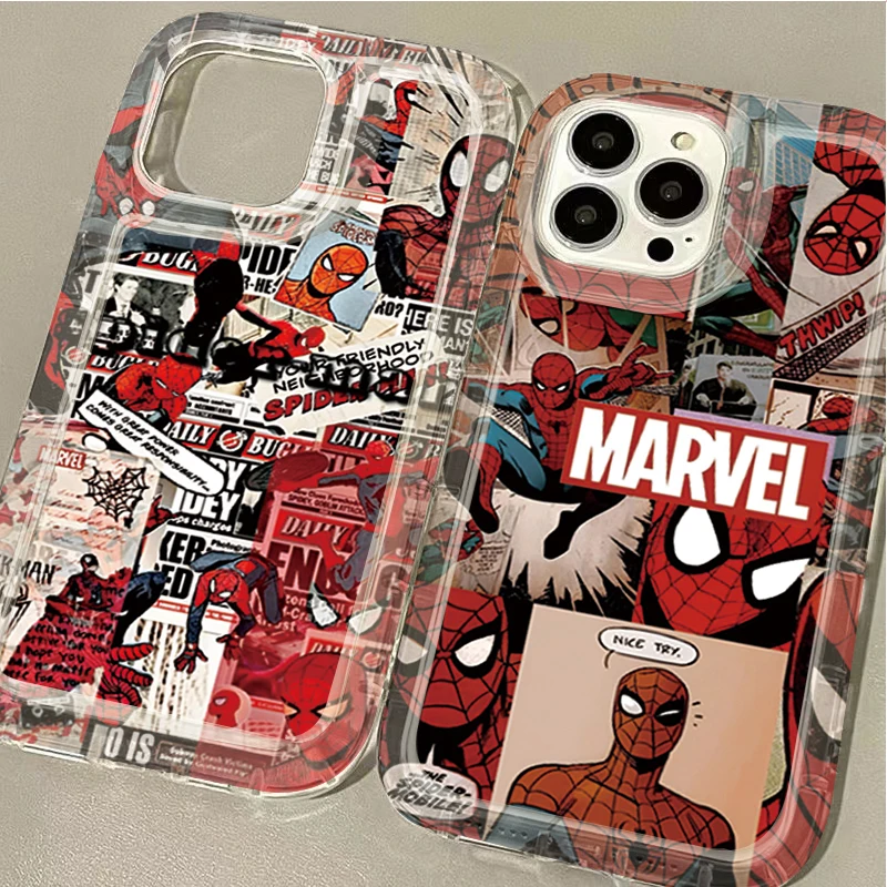Anime Marvel Spider Man pre iPhone 15 14 13 12 11 Pro Max xr xs x 8 7 6 6s Plus SE 2020 Mäkký silikónový číry tlače