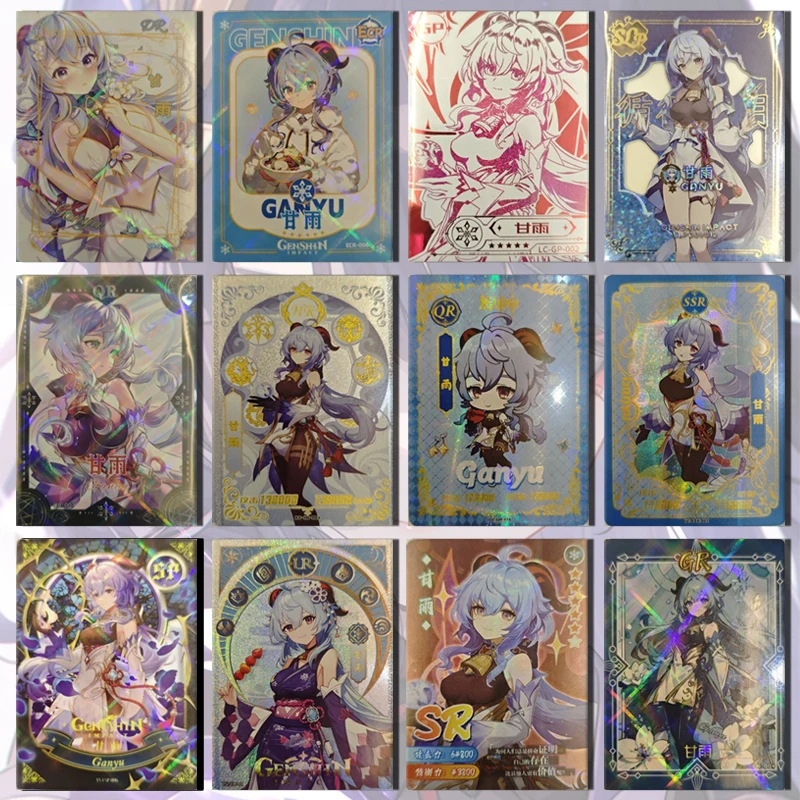 Anime Mika Goddess Story SP GR PR SSR Card Ganyu vysokokvalitná laserová séria Boy Hray Collection