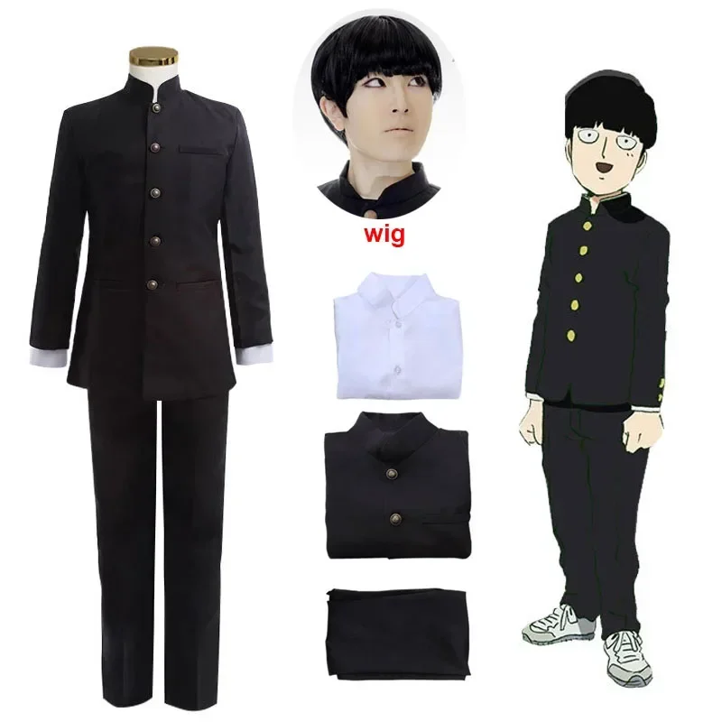 Anime Mob Psycho 100 Mobu Saiko Hyaku Kageyama Shigeo Cosplay kostým čierny Gakuran Suits Top Pants Party pre domácich majstrov pre halloween