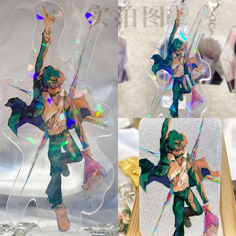 Anime Mobu Saiko Hyaku/Mob Psycho 100 Kageyama Shigeo Cosplay Cartoon Acryl Laser Stojace znak odznak prívesok Keychain Darček