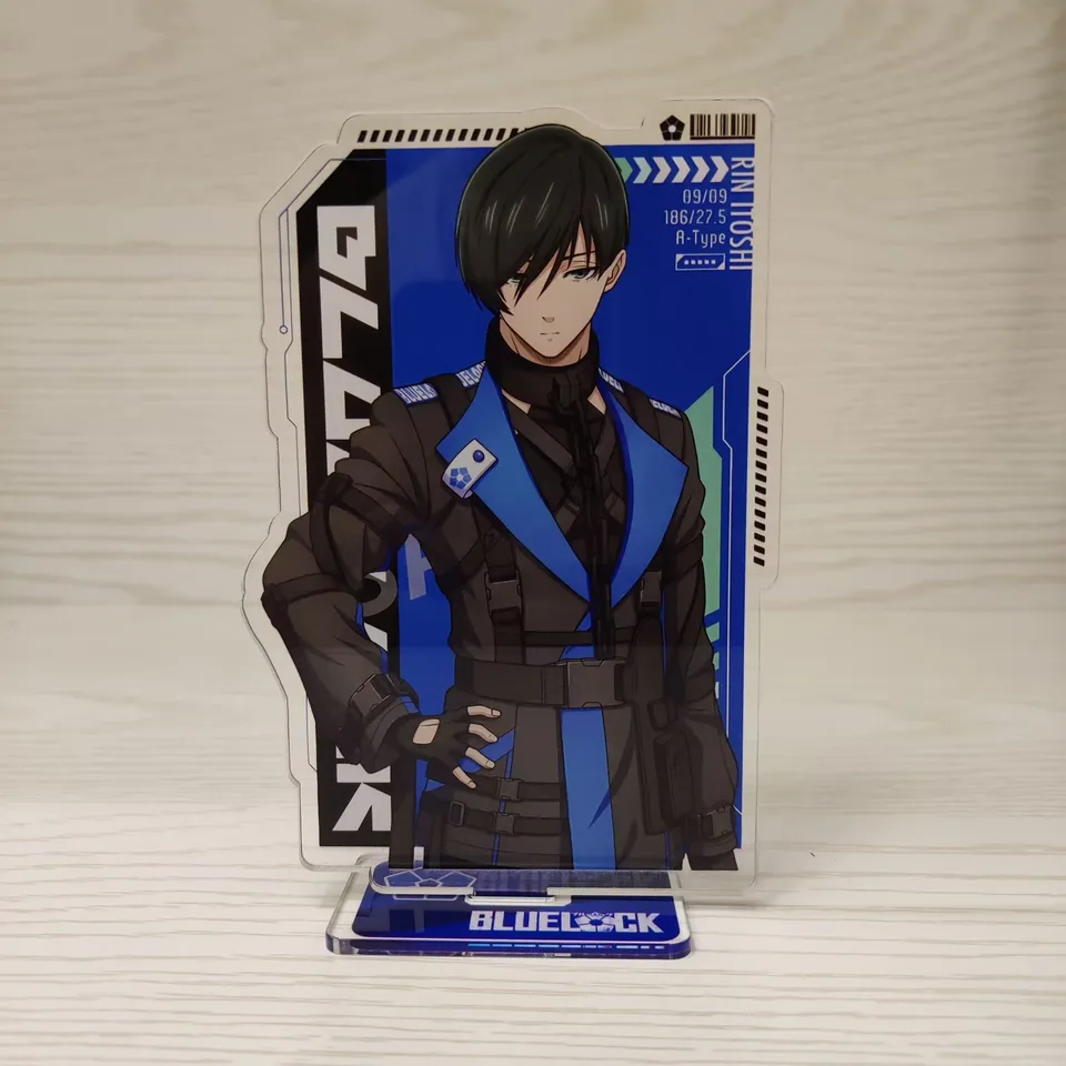 Anime modré zámkové figúrky Isagi yoichi Bachira Meguru Cosplay akrylové stojany nagi seishiro modelový tanier dekora