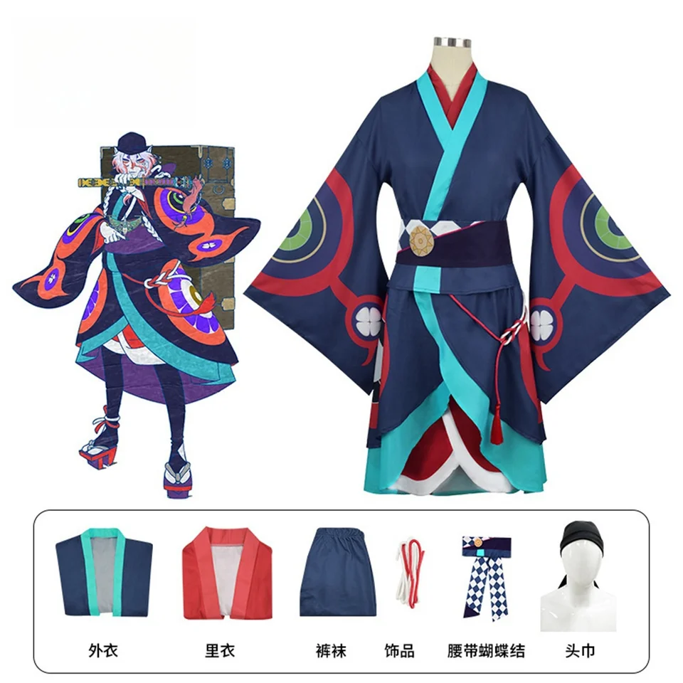 Anime mononoke cosplay medicína predajca kostým kimonos