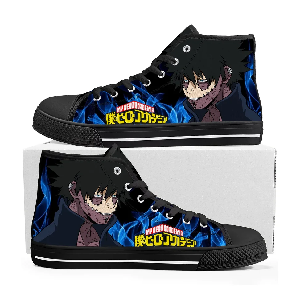 Anime My Hero Academia Dabi High Top tenisky pánske dámske teenager vysokokvalitné plátno tenisky Castle Pary Shoes Custom Shoe