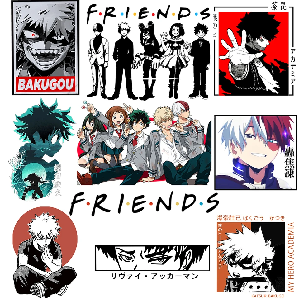 Anime My Hero Academy Patch Termocollant Parches termOadhesivos para ropa železo na vinyle na odevy parches de anime