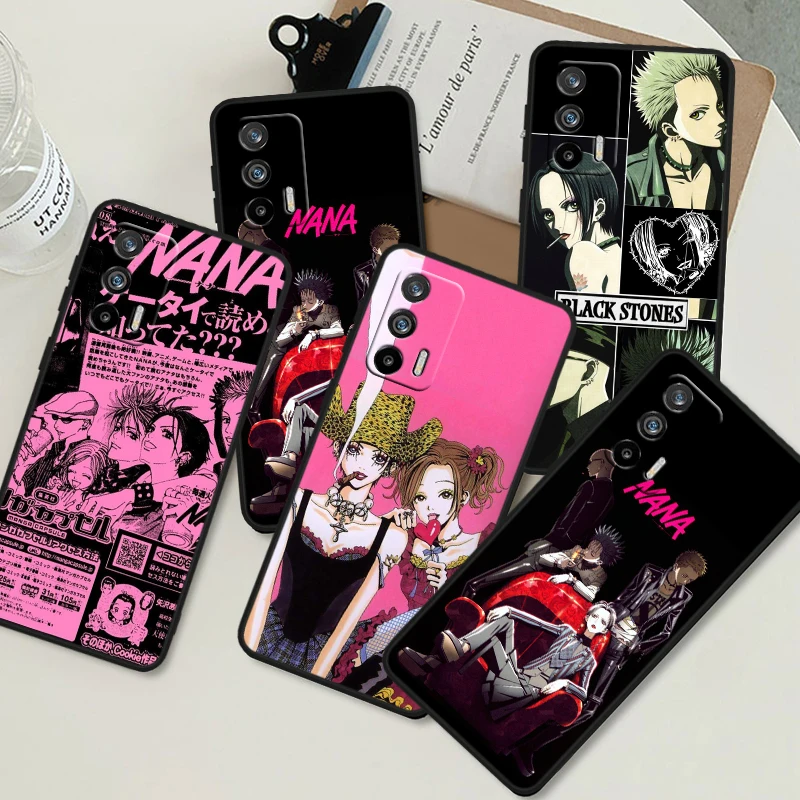 Anime nana Fashion for Oppo Realme GT Neo 10 9i 8i 7i 6s 5 Narzo 50i 50A 240W Pro Plus čierny mäkký telefón