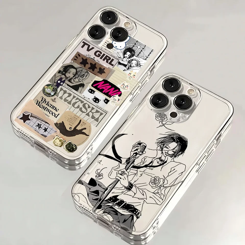 Anime Nana Osaki Line Clear Case pre iPhone 15 Pro Max 14 plus 13 11 12 Silikónový kryt pre iPhone xr xs x 7 p 8 SE 2024