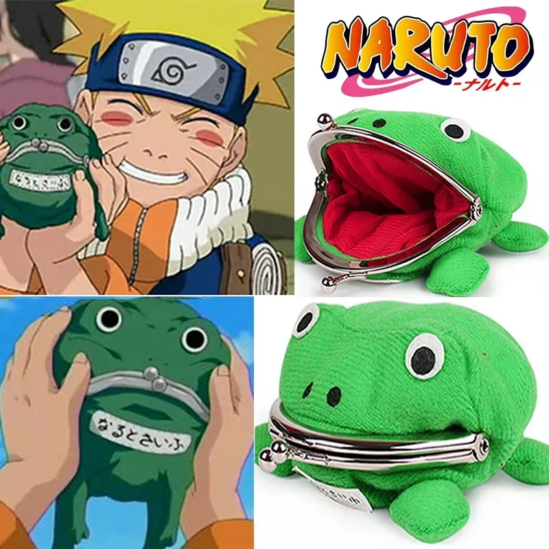 Anime Naruto Frog Peňaženka Uzumaki Naruto mince kabelky plyšové manga cosplay doplnky kawaii mini kabelka pre deti narodeniny darček