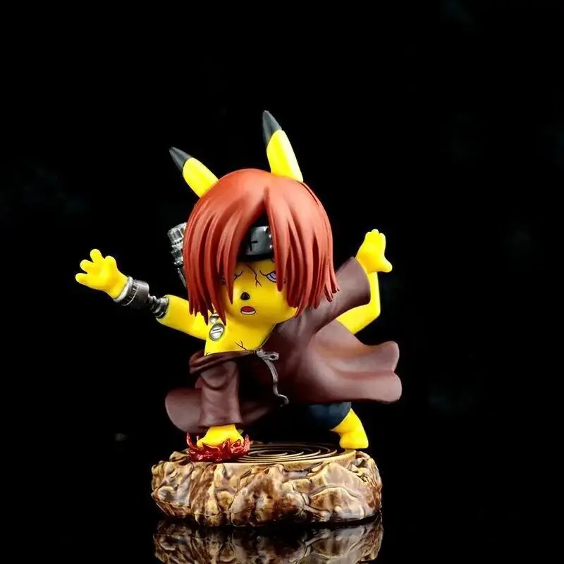 Anime Naruto Q Verzia Pikachu Cos Nagato PVC Action Figure Hračky modelu socha 10 cm