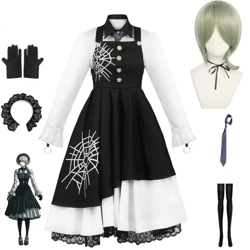 Anime New Danganronpa v3 Tojo Kiumi Cosplay kostým parochne Uniforma slúžky oblečenie Halloween Carnival