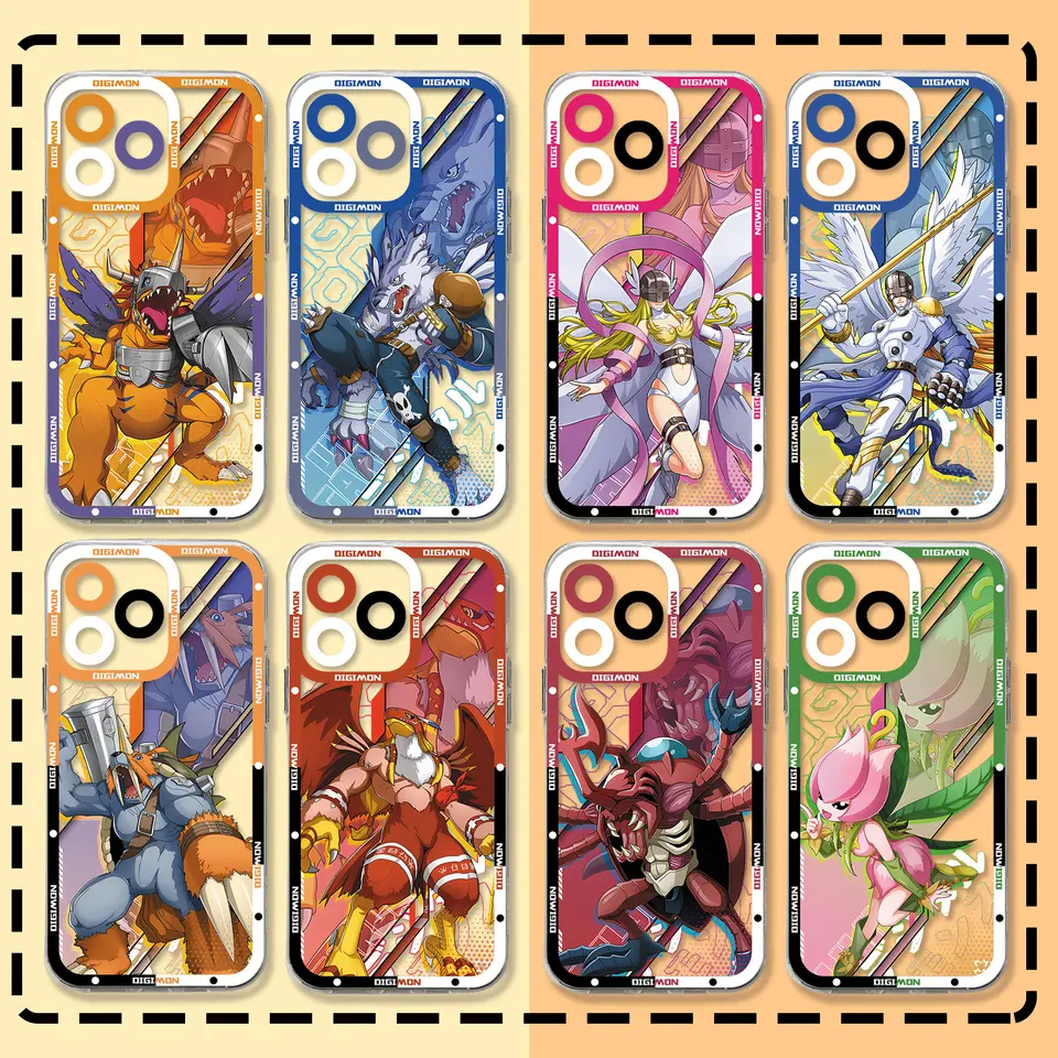 Anime New Digimons Telefon Pase pre Oppo Reno12 Reno11 Reno10 Reno8 Reno7 Reno6 Reno5 Pro Plus 4G 5G Transparentné TPU Cover TPU