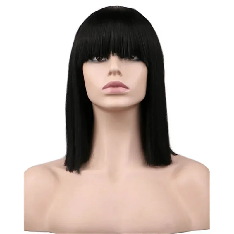 Anime Nico Robin Cosplay čierny Cyan Wig Wig odolný voči syntetickým vlasom Cosplay parochňa