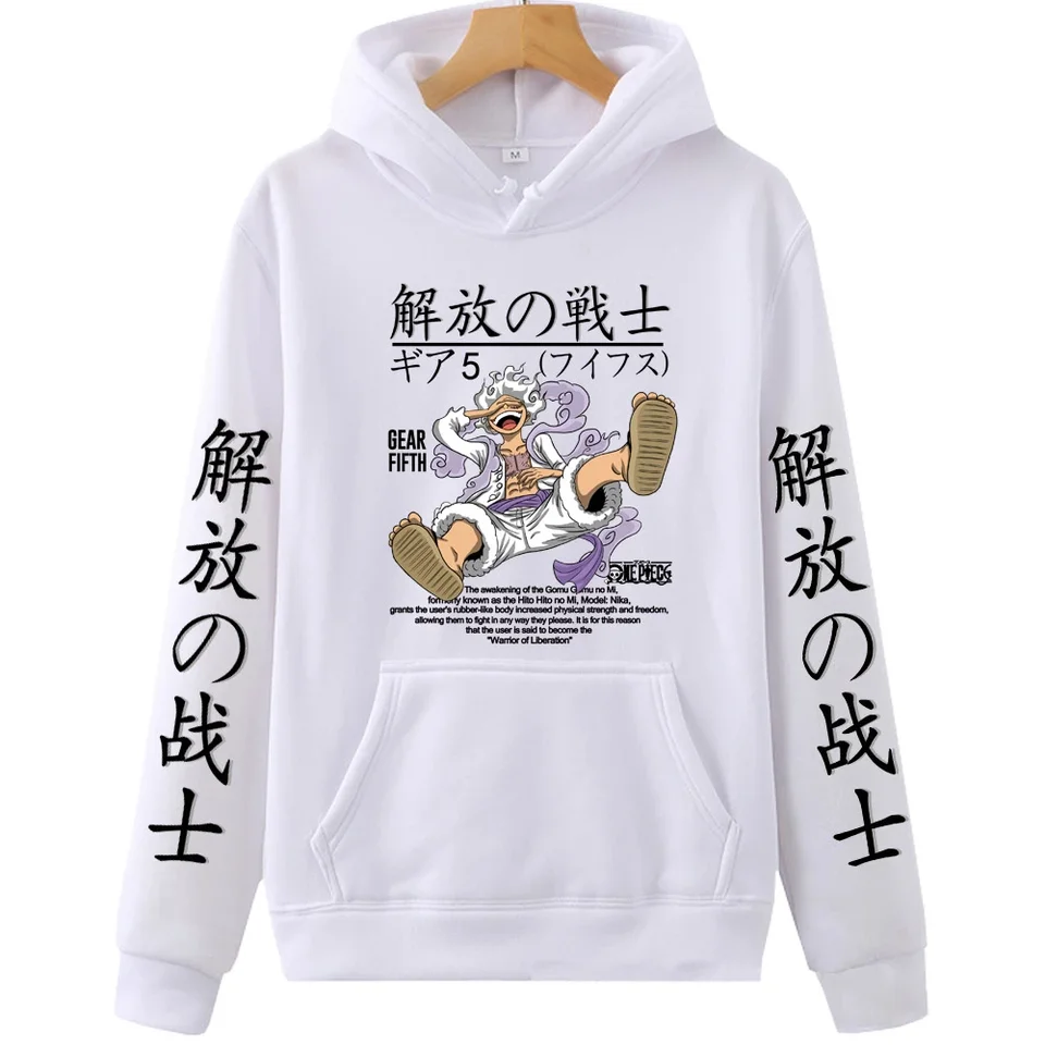Anime One Piece mikina Luffy Sun God Hoodie 2022 Manga Style Print Tops Fall Harajuku Style Hoodie
