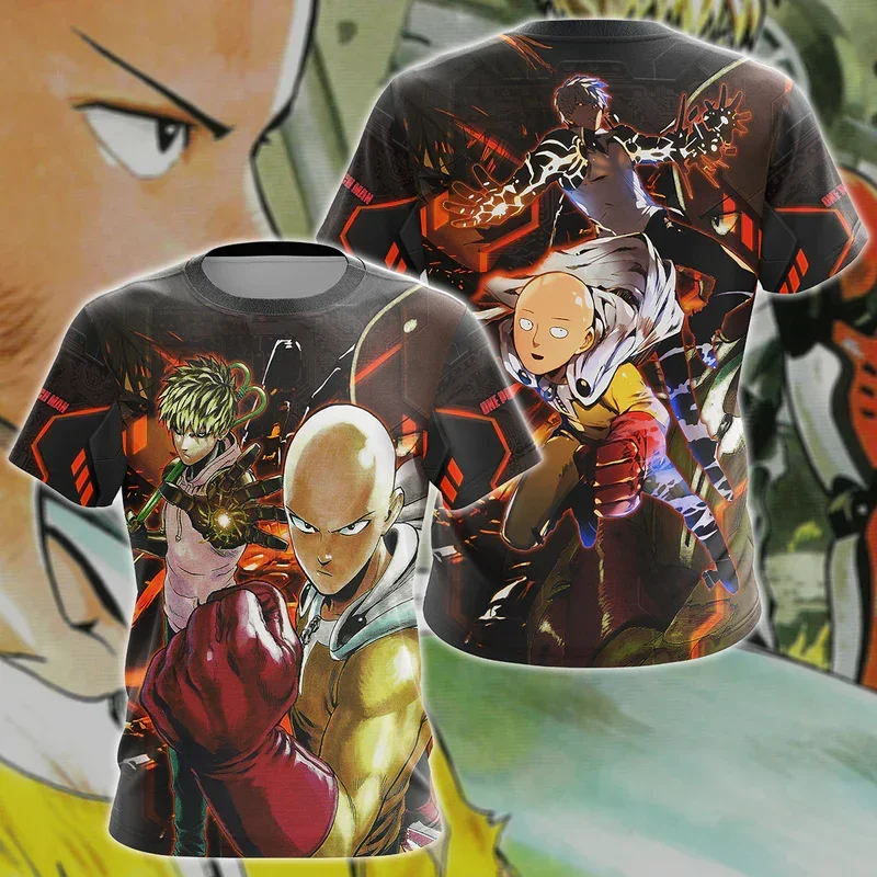 Anime One Punch Man 3D tlačené tričká Men Dámske módne streetwear Nadmerné s krátkym rukávom tričko Kids Tops Tops Man Clothing