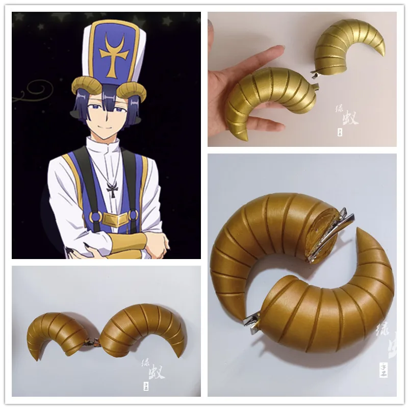Anime ospalú princeznú v démonskom hrade démon klerik cosplay roh roh klip klip vlasový pin cosplay rekvizity pokrývky hlavy Halloween kostým halloween