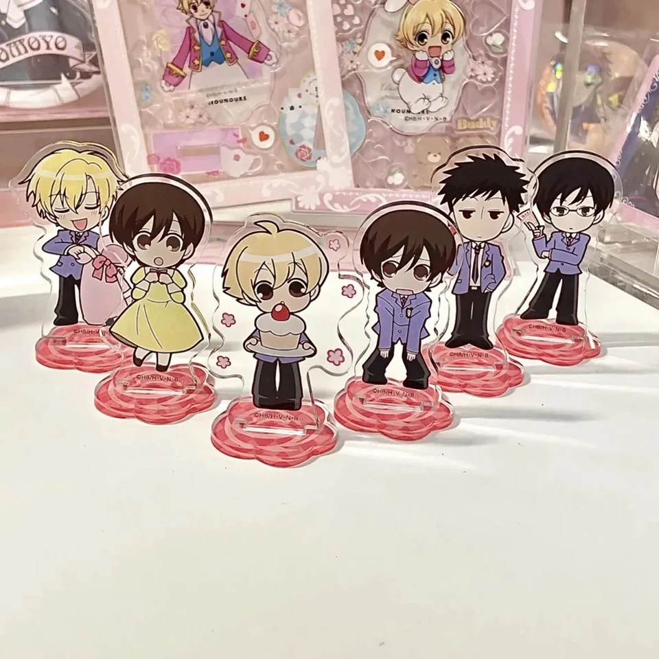 Anime Ouran Koukou Host Club Acrylic Stand Suou Tamaki figuár dekor ornament set doplnky darčeky