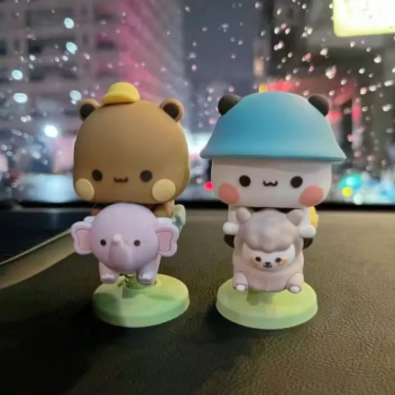 Anime panda bubu dudu mitao mačka model zberateľná roztomilá akčná figúrka kawaii medveď hračky Doll Ornament Domáce auto dekorácie narodeniny darček k narodeninám