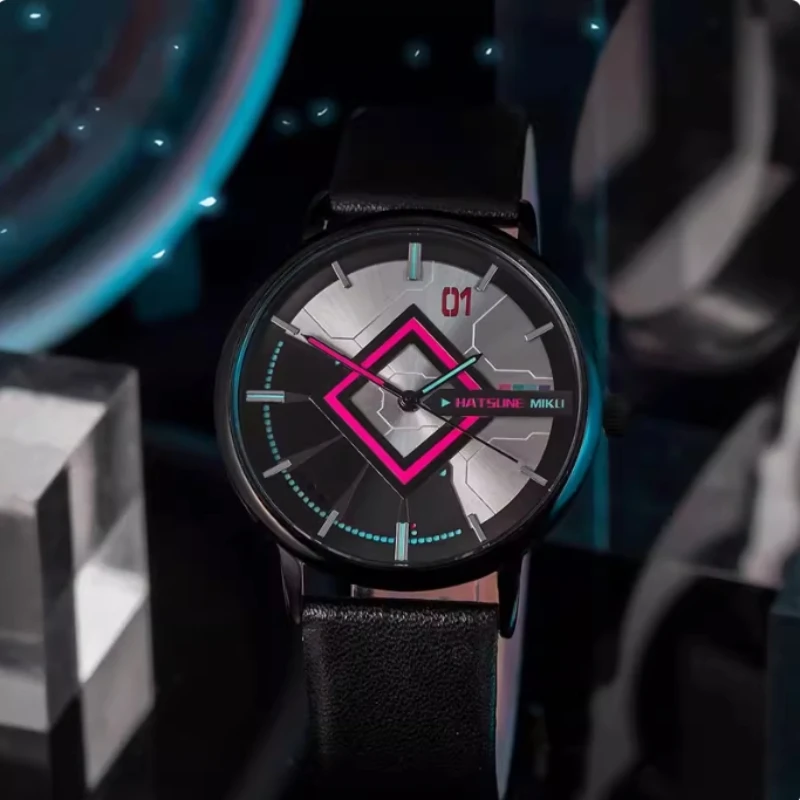 Anime Periférne obmedzené vodotesné kremeňové Quartz Watch Kawaii Hatsune Miku hodinky Kagamine Rin/Len Pixel Študent vynikajúci darček