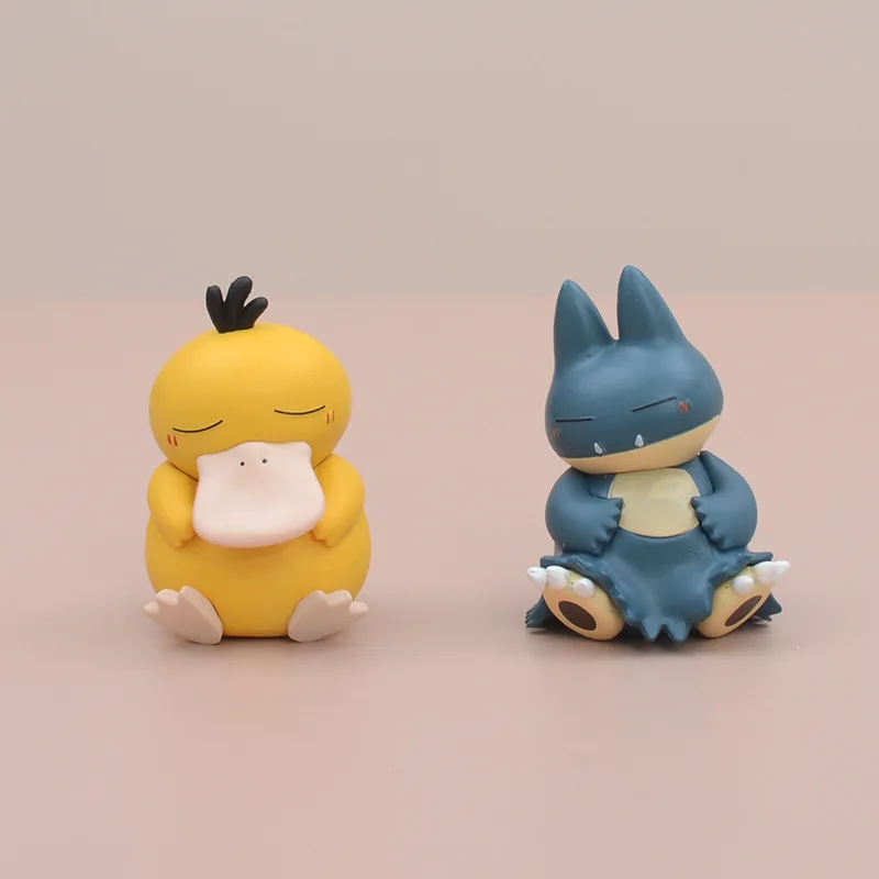 Anime Pokemon Figures hračky spánok hviezdne vysnívané série Psyduck Snorlax Action figur