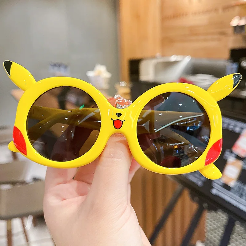 Anime Pokemon Pikachu Slnečné okuliare Karikatúra Figuly Okuliare Detské dievčatá Dievčatá Slnečné okuliare Roztomilé dekorácie Detské hračky Darčeky