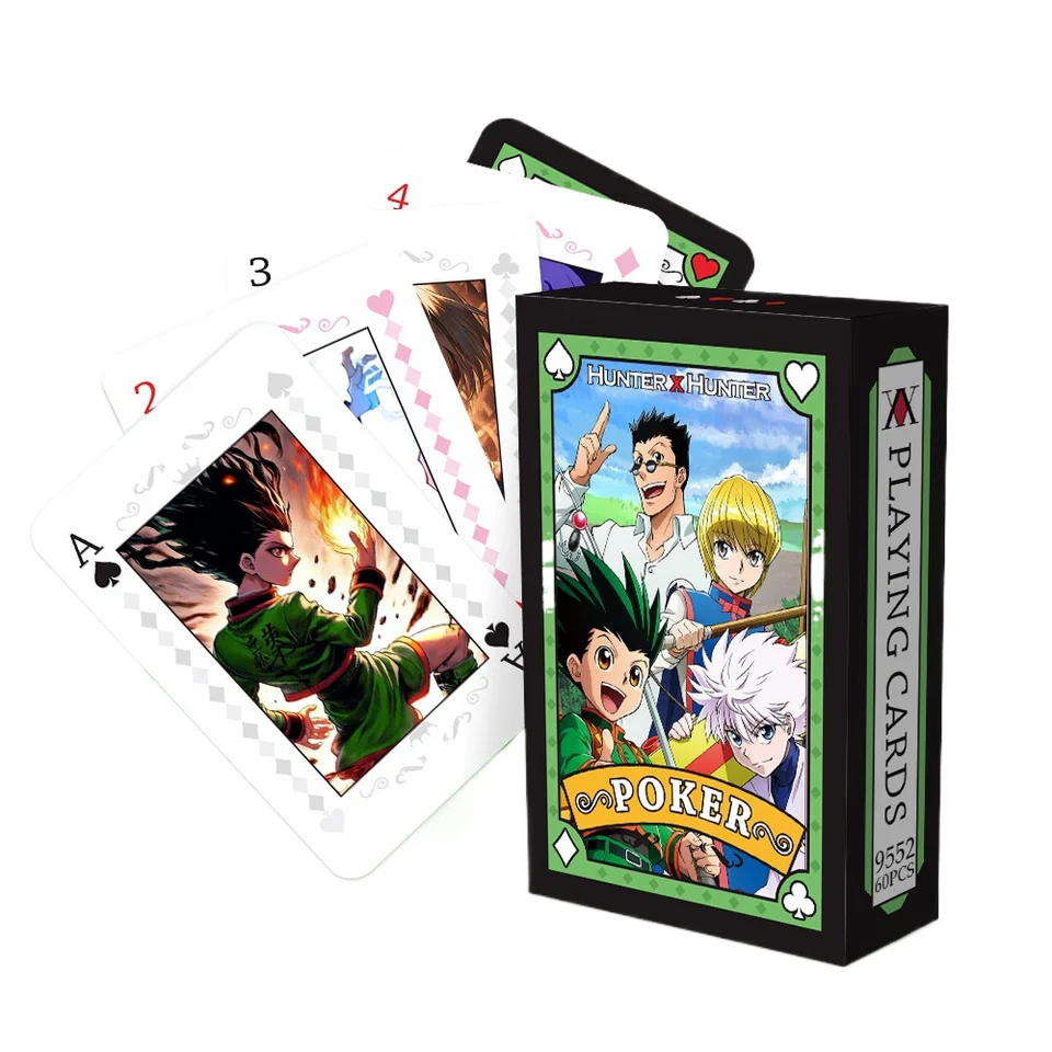 Anime poker hračky Hračky x Hunter stolové hry Hisoka Killua Zoldyck Cosplay Cosplay Hardcover Coollection Gift