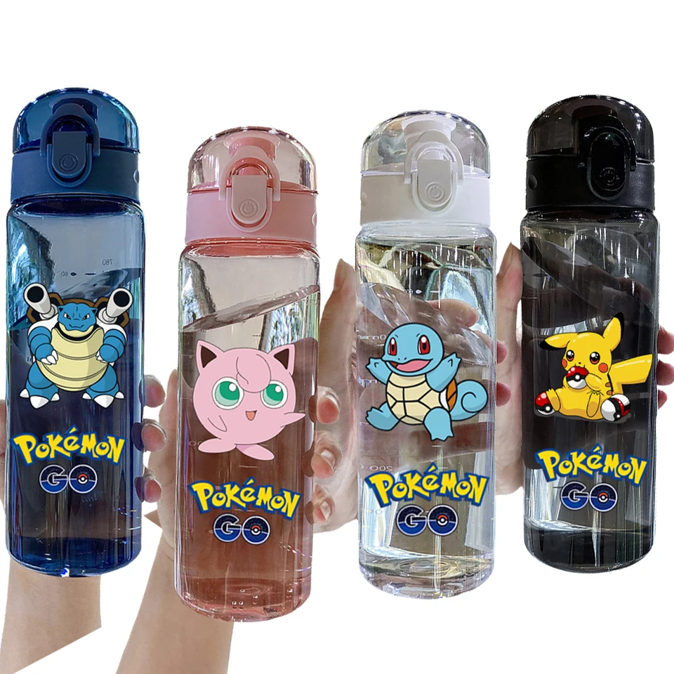 Anime postava fľaša Pokemon Squirtle Charizard Gengar Blastoise Charmander Bulbasaur Pikachu plastový vodný pohár kanvica 780 ml