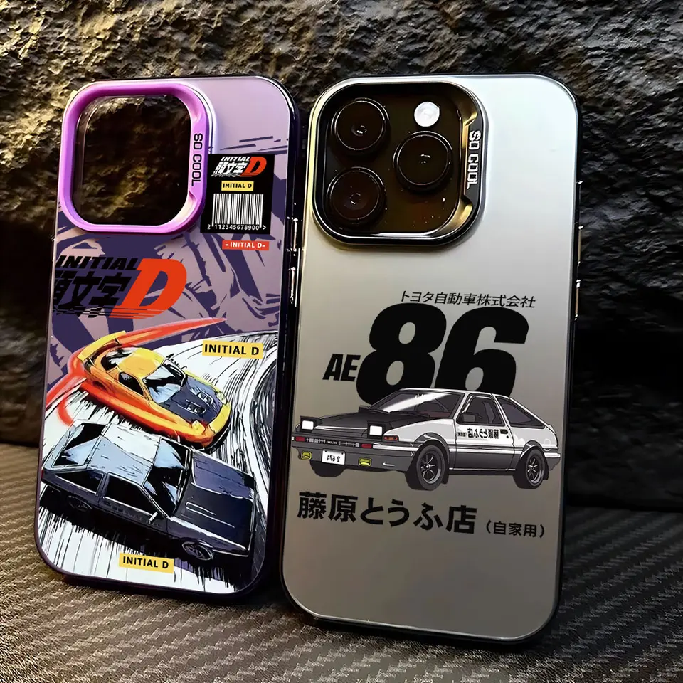 Anime počiatočné d ae86 telefónne puzdro pre OPPO Realme 5 8 8i 9i 10 11 12 Pro C12 C15 C20 C21Y C31 C33 C35 C53 C55 C65 5G MATTE CRAND