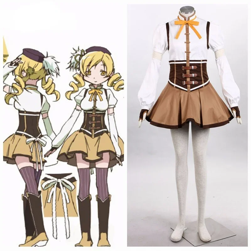 Anime Puella Magi Madoka Magica Tomoe Mami Halloween Cosplay kostým Prispôsobte pre dospelých a deti veľkosti plus veľkosti