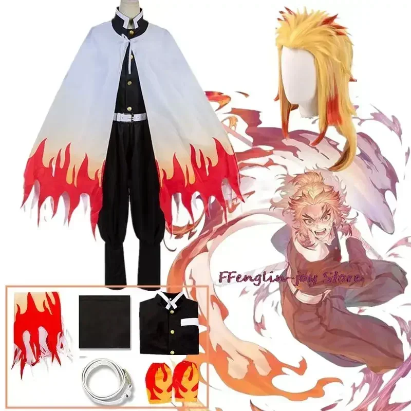 Anime Rengoku Kyoujurou Cosplay kostým Kimono Uniforma Halloween Carnival vianočné oblečenie