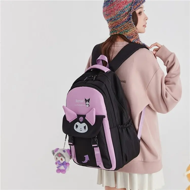 Anime Sanrio plyšová hračka cinnamoroll batoh deti dievčatá dievčatka Black Blue Schoolbag kawaii Študentská taška