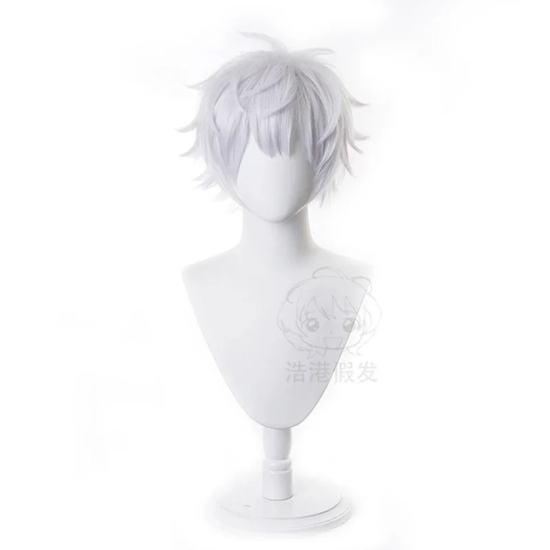 Anime satoru gojo cosplay parochňa 30 cm strany jujutsu kaisen cosplay parochne parochne odolné voči tepelne parochne