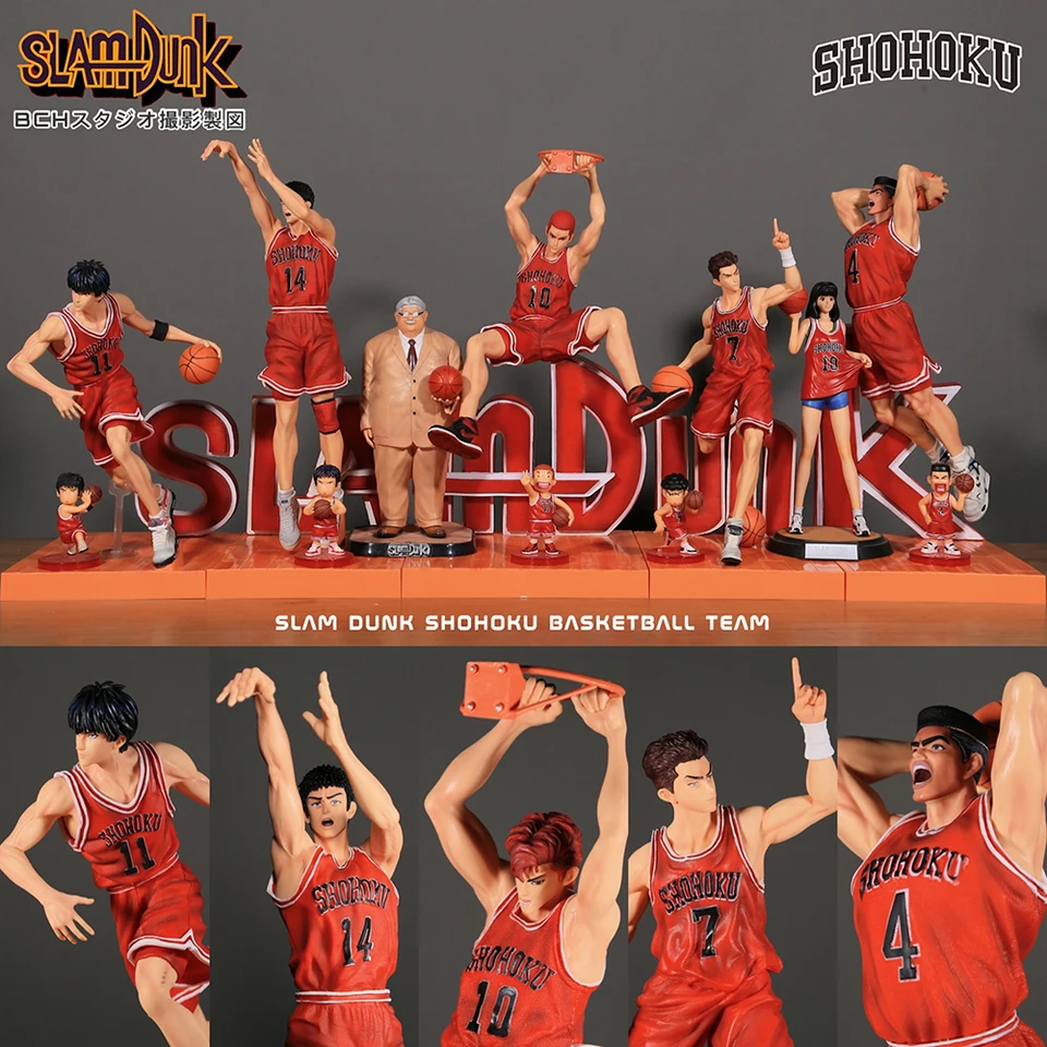 Anime Slam Dunk Gk Kaede Rukawa Sakuragi Hanamichi Hisashi Mitsui Ryota Miyagi Takeori Akagi Action Figures 30cm PVC Model Toy Toy