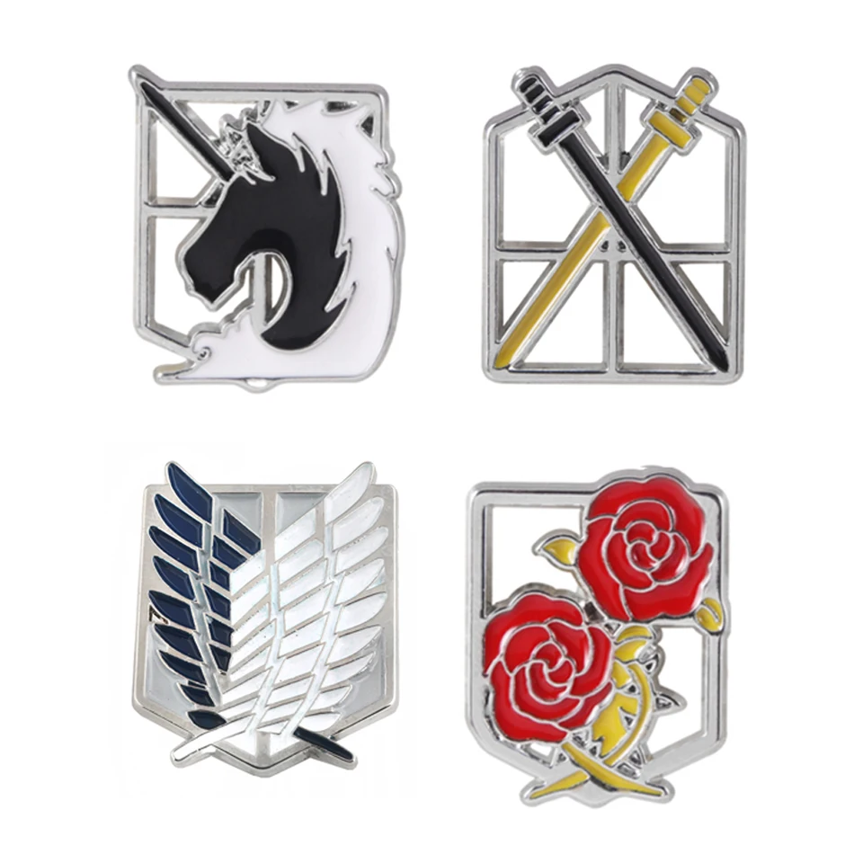 Anime smalt brošňa Pin krídla Liberty Freedom Scout Regiment Legion Prieskum RECOR CORP EREN ANDICKY ANMIME ŠPECKY Príslušenstvo