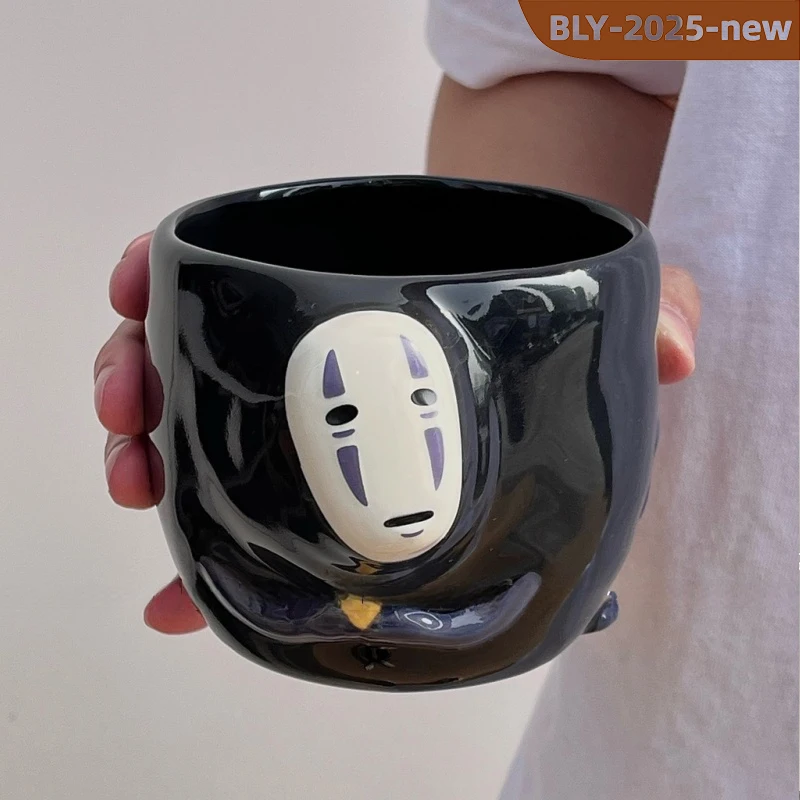 Anime Spirited Away bez tváre keramického hrnčeka 400 ml s veľkou kapacitou ručnú kávu Cup Flowerpot Dekoratívne ozdoby darčeky