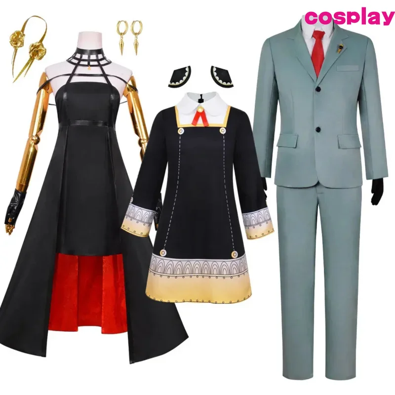 Anime Spy × Family Twilight Loid Forger Anya Forger Yor Forger Cosplay kostým roleplaying Obliekanie čierne oblečenie komiks con 20 d
