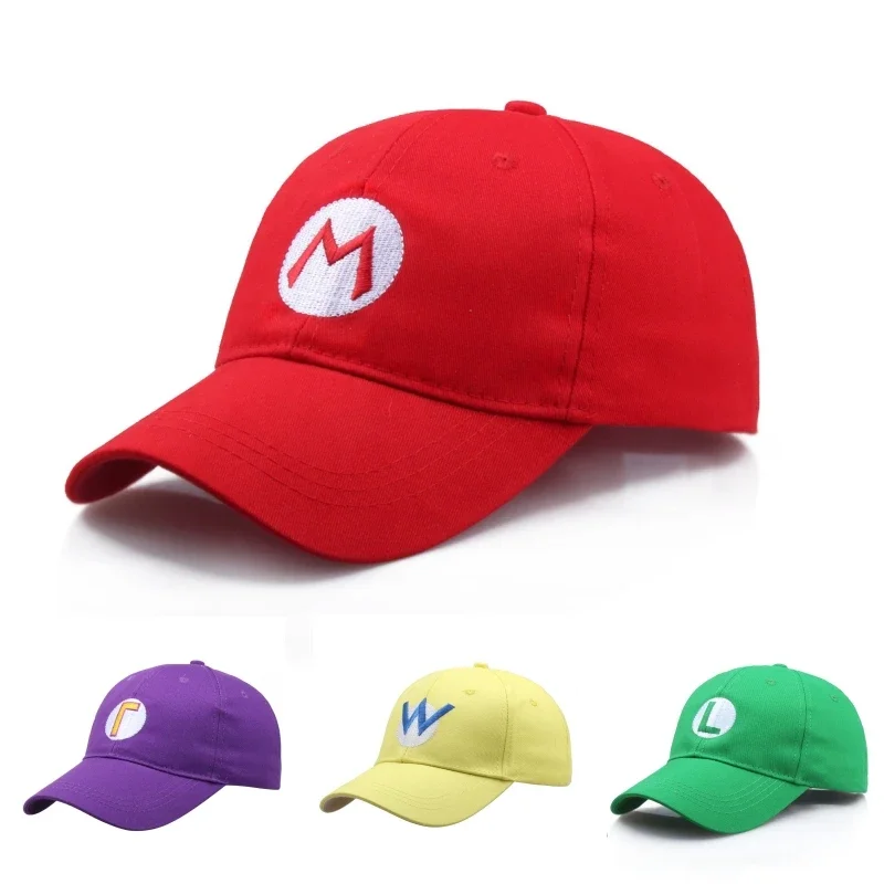 Anime super luigi bros cosplay unisex Casy Beach Baseball Sun Hat vyšíva bavlnená hip-hop rock outdoor Cap vrcholil čiapka