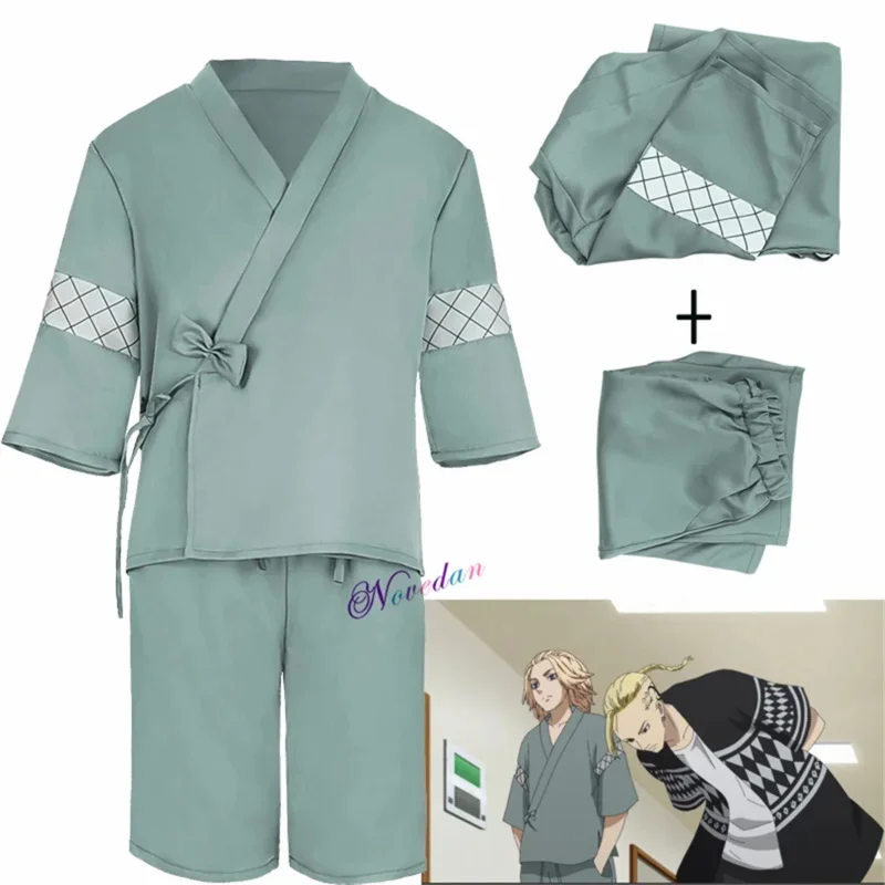 Anime Tokio Manjiro Sano Takemichi Hanagaki Cosplay kostým Mikey japonský kimono kardigan yukata ženy deti pyžamy o pyžamy o