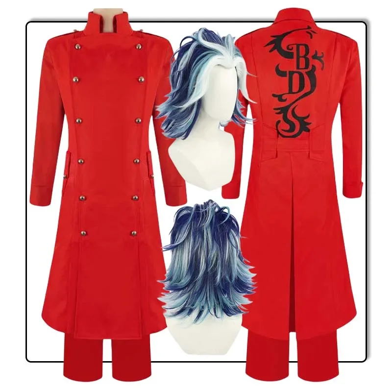 Anime Tokio Revengers Daiju Shiba Cosplay kostýmy Taiju Shiba Red Trench Uniforma Tokio Manji Gang Gang pre dospelých