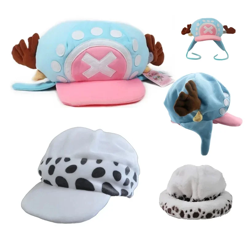 Anime Tony Tony Chopper plyšový bavlnený klobúk Cosplay Trafalgar unisex mäkký pohodlný čiapkový doplnok Party
