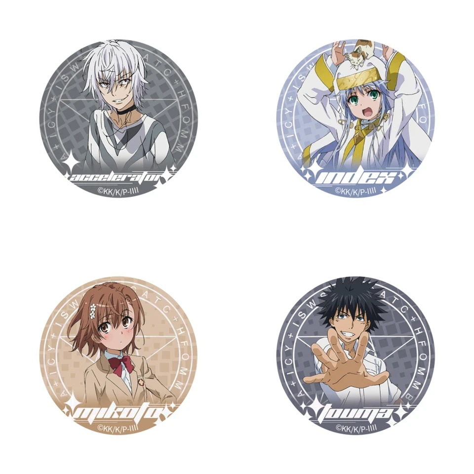Anime Určitý magický index indexu akcelerátora Misaka Mikoto Kamijou Touma Cosplay odznak