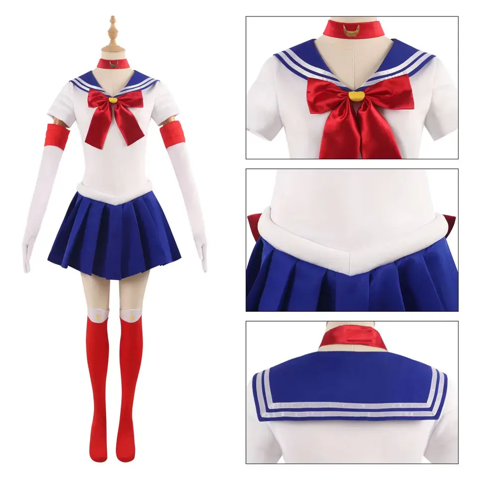 Anime Usagi Tsukino Cosplay kostýmy krása dievča Coswear Water Ice Moon 4th Generation Sailor Suit Halloween Dámsky kostým