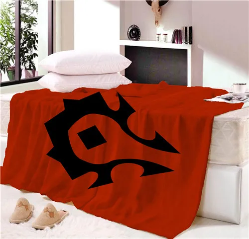 Anime World of War for the Horde Alliance Game prikrývka podložka Bedspread Soft Fleece Hod PICNIC Domovská pohovka teplá zimná obálka