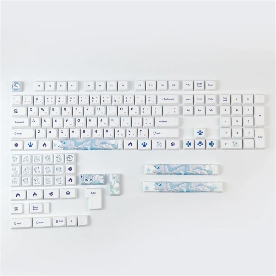 Anime XDA Profil Keycap PBT ARORA roztomilé kľúče farbivo subdrované pre GH60 XD64 GK64 68 84 87 96 104 108