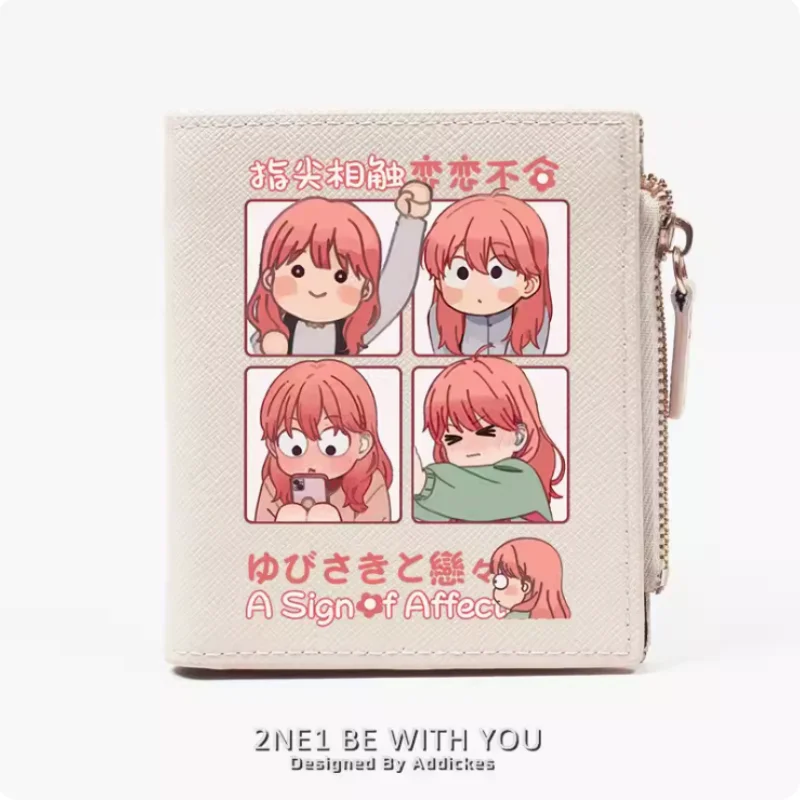 Anime znamenie náklonnosti módna peňaženka Pu kabelka Card mince zips Poney Bag Cosplay darček B1026